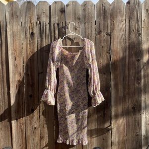 SNDYS, COURTNEY MIDI DRESS - LILAC